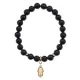 Браслет Ладонь (защита от сглаза и зла) нат.камень Черный агат 8мм BS-CR-0803