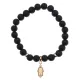 Браслет Ладонь (защита от сглаза и зла) синт.камень Шунгит 8мм BS-CR-0804
