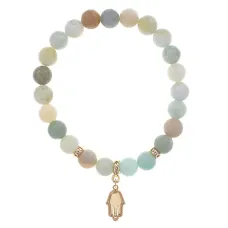Браслет Ладонь (защита от сглаза и зла) нат.камень Амазонит 8мм BS-CR-0806