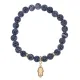 Браслет Ладонь (защита от сглаза и зла) нат.камень синий Африк. агат 8мм BS-CR-0807
