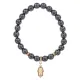 Браслет Ладонь (защита от сглаза и зла) синт.камень Гематит (не магнит.) 8мм BS-CR-0808