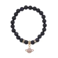 Браслет Сатурн (гармония и дисциплина) синт.камень Синий авантюрин 8мм BS-CR-0272