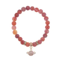 Браслет Сатурн (гармония и дисциплина) нат.камень Африканский агат 8мм BS-CR-0274