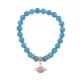 Браслет Сатурн (гармония и дисциплина) синт.камень Бирюза 8мм BS-CR-0275