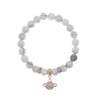 Браслет Сатурн (гармония и дисциплина) нат.камень Кахолонг 8мм BS-CR-0277