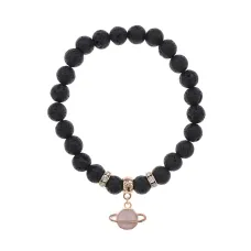 Браслет Сатурн (гармония и дисциплина) нат.камень Лава 8мм BS-CR-0279