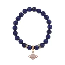 Браслет Сатурн (гармония и дисциплина) нат.камень Лазурит 8мм BS-CR-0280
