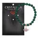 Браслет Сатурн (гармония и дисциплина) синт.камень Малахит 8мм BS-CR-0282