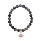 Браслет Сатурн (гармония и дисциплина) нат.камень Снежный обсидиан 8мм BS-CR-0284