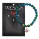 Браслет Сатурн (гармония и дисциплина) синт.камень Хризоколла 8мм BS-CR-0291