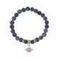 Браслет Сатурн (гармония и дисциплина) нат.камень синий Африк. агат 8мм BS-CR-0297
