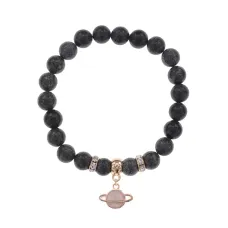 Браслет Сатурн (гармония и дисциплина) нат.камень Змеевик 8мм BS-CR-0299