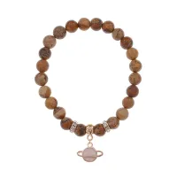 Браслет Сатурн (гармония и дисциплина) нат.камень Песочная яшма 8мм BS-CR-0300