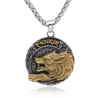 Амулет Фенрир на цепи, d.3,5см AC263