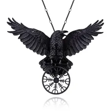 Кулон Вегвизир и орел на цепочке, 4х6см BJK465