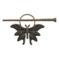 Заколка для волос (канзаши) Бабочка, 8х8,5см HZ084