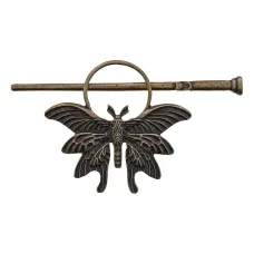 Заколка для волос (канзаши) Бабочка, 8х8,5см HZ084