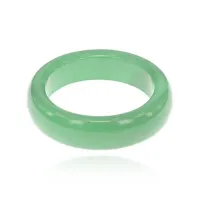 Кольцо из агата, размер 7, цвет зеленый KL115-08