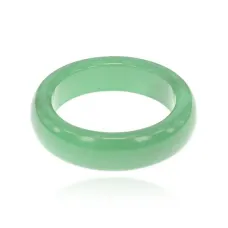 Кольцо из агата, размер 7, цвет зеленый KL115-08
