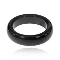 Кольцо из агата, размер 8, цвет черный KL115-10