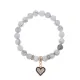 Браслет Сердце (Любовь и семейное счастье) нат.камень Кахолонг 8мм BS-CR-0367