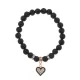 Браслет Сердце (Любовь и семейное счастье) нат.камень Лава 8мм BS-CR-0369