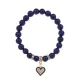 Браслет Сердце (любовь и семейное счастье) нат.камень Лазурит 8мм BS-CR-0370