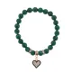 Браслет Сердце (Любовь и Семейное Счастье) синт.камень Малахит 8мм BS-CR-0372