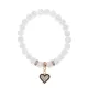 Браслет Сердце (Любовь и семейное счастье) синт.камень Сахарный кварц 8мм BS-CR-0376