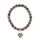 Браслет Сердце (Любовь и семейное счастье) нат.камень Унакит 8мм BS-CR-0380