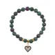 Браслет Сердце (Любовь и семейное счастье) синт.камень Цоизит 8мм BS-CR-0382