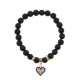 Браслет Сердце (Любовь и семейное счастье) синт.камень Шунгит 8мм BS-CR-0384