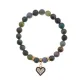 Браслет Сердце (Любовь и семейное счастье) нат.камень Яшма 8мм BS-CR-0385