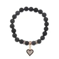 Браслет Сердце (Любовь и семейное счастье) нат.камень Змеевик 8мм BS-CR-0389