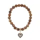 Браслет Сердце (Любовь и семейное счастье) нат.камень Песочная яшма 8мм BS-CR-0390