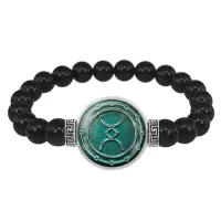 Браслет из черного агата Русская руна У-ДАЛЬ (Путь) BSBA-181