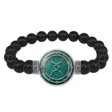 Браслет из черного агата Русская руна У-ДАЛЬ (Путь) BSBA-181