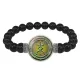 Браслет из черного агата Русская руна Ю-ЛЬ (Достаток) BSBA-183