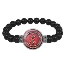 Браслет из черного агата Русская руна У-УШ (Любовь) BSBA-184