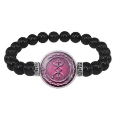 Браслет из черного агата Русская руна ВИ-РА (Ведение) BSBA-187