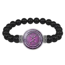 Браслет из черного агата Русская руна ФИ-ША (Концентрация) BSBA-190