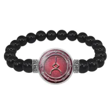 Браслет из черного агата Русская руна КА-ША (Целенаправленность) BSBA-192