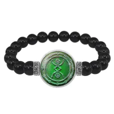 Браслет из черного агата Русская руна ВА-РА (Вечность) BSBA-196