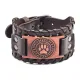 Кожаный браслет Волчья Лапа, 4см, цвет коричневый BS855-04-C