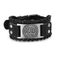 Кожаный браслет Трикветр, цвет черный BS855-09-S