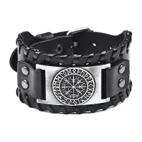 Кожаный браслет Компас Вегвизир, цвет черный BS855-10-S
