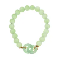 Браслет Два кольца, синтетический нефрит, 8мм BS857-01