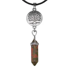 Амулет-маятник Дерево жизни, нат.камень Унакит MKA-5004