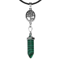 Амулет-маятник Дерево любви, синт.камень Малахит MKA-5012