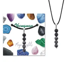 Кулон Снежный обсидиан KUL02-27